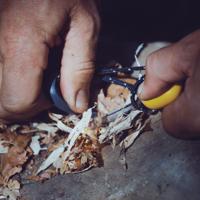 Flint and steel fire starting