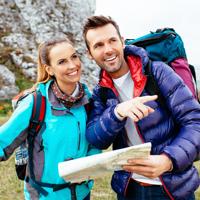 Couple Hiking with Map